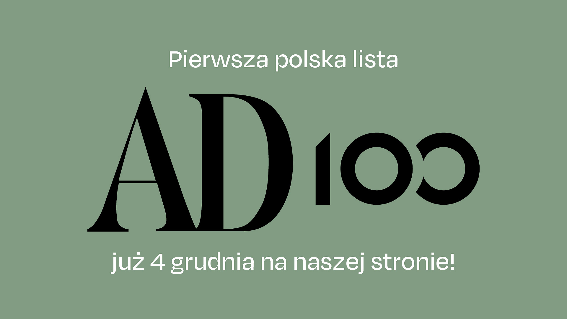 Polska premiera AD100! Już w przyszłym tygodniu!