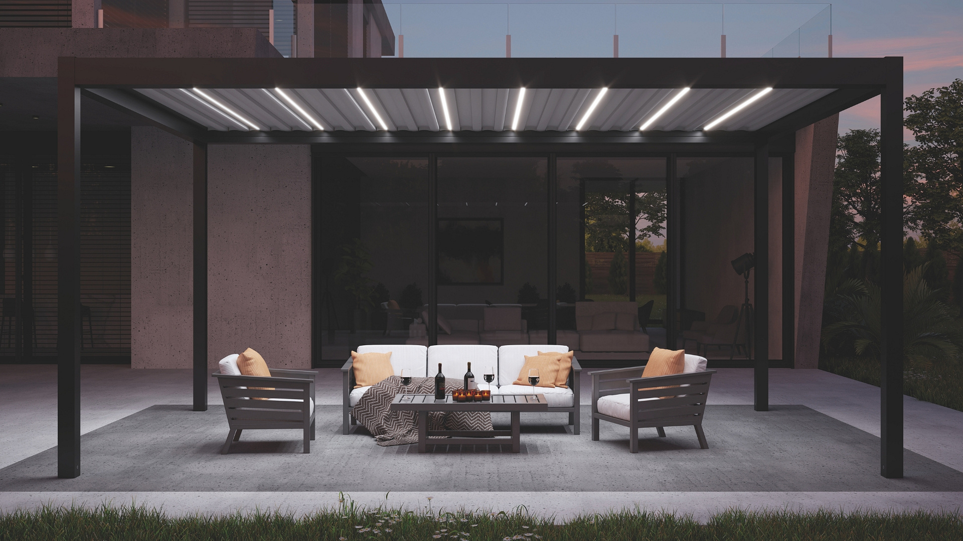 Architektura otwiera się na zieleń – całoroczna pergola to sposób, by być bliżej natury i powiekszyć użytkową przestrzeń domu