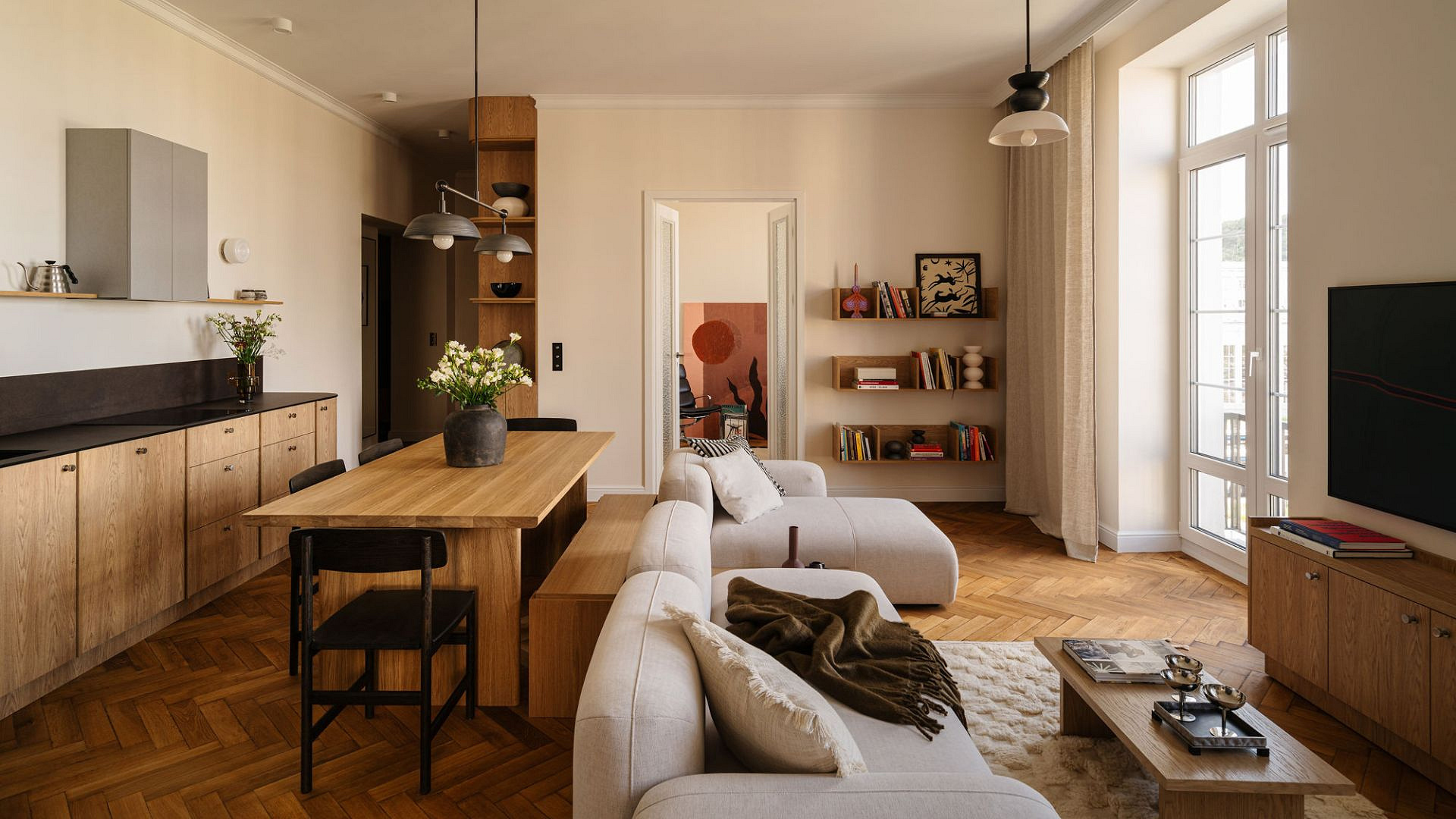 100-metrowe mieszkanie w Gdyni to współczesna interpretacja przedwojennego modernizmu