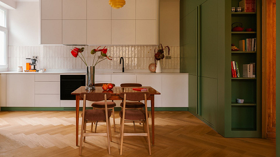 Gdańskie mieszkanie w kojących odcieniach zieleni