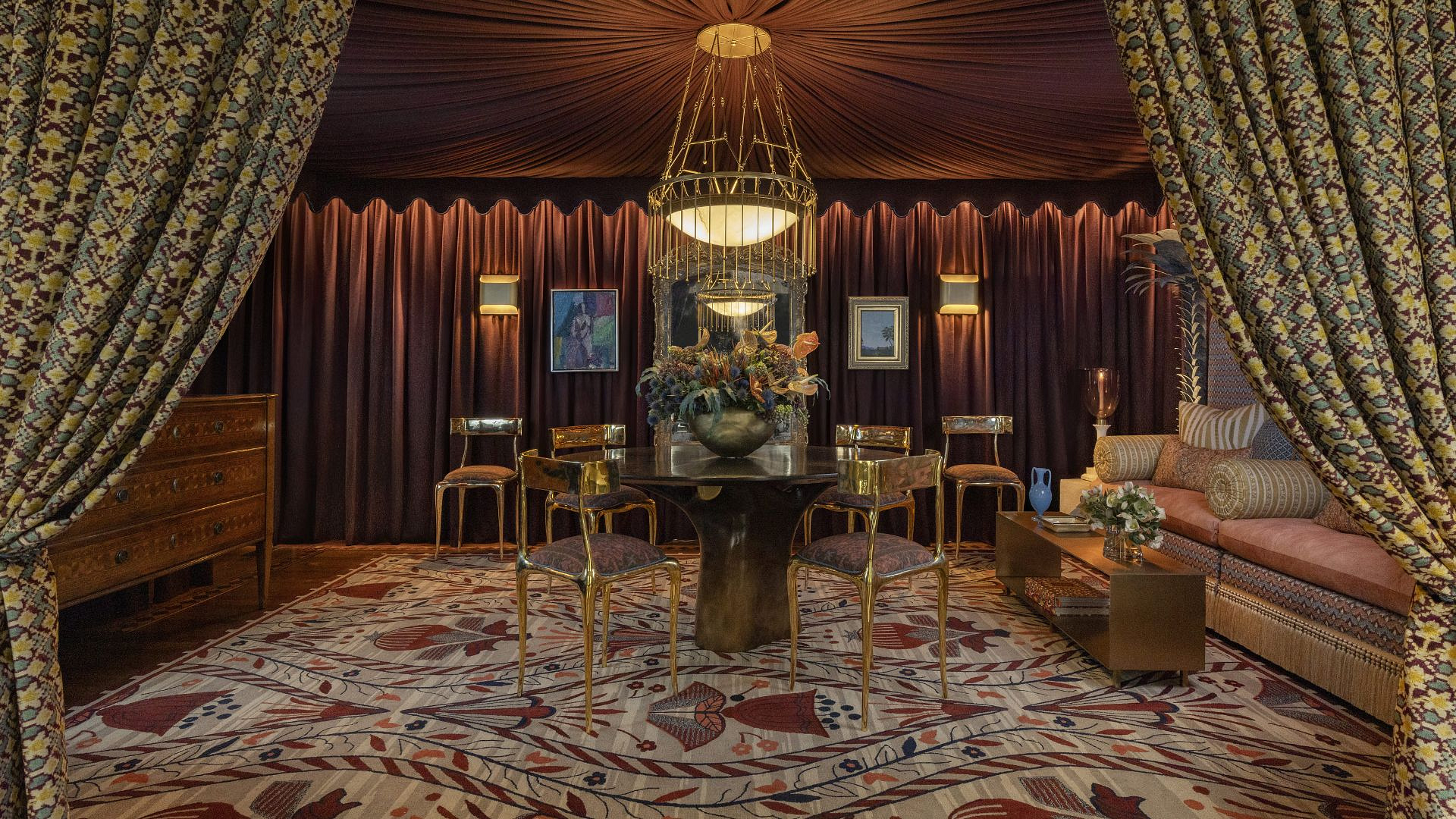 Jadalnia jako luksusowy, orientalny namiot