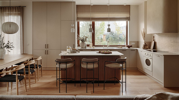 Dom w Konstancinie w stylu ciepłego minimalizmu