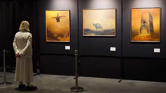 Zaginiony od 50 lat obraz Zdzisława Beksińskiego wrócił do Polski. Można go oglądać na wystawie