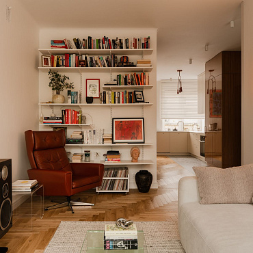 Mieszkanie na Mokotowie to intrygująca fuzja północnego spokoju i południowego temperamentu