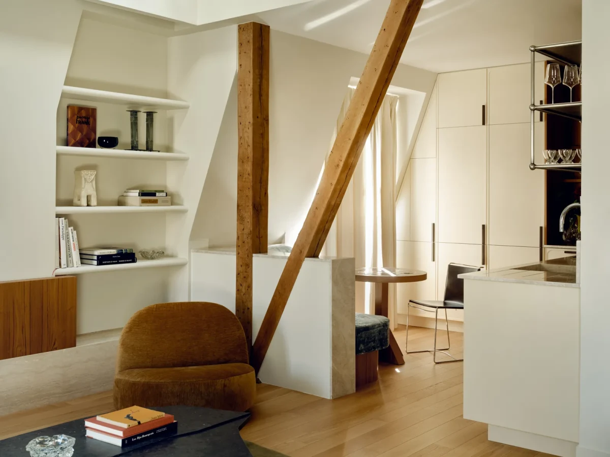 Aparatment w Paryżu na poddaszu